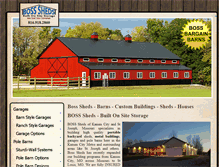 Tablet Screenshot of bosssheds.com